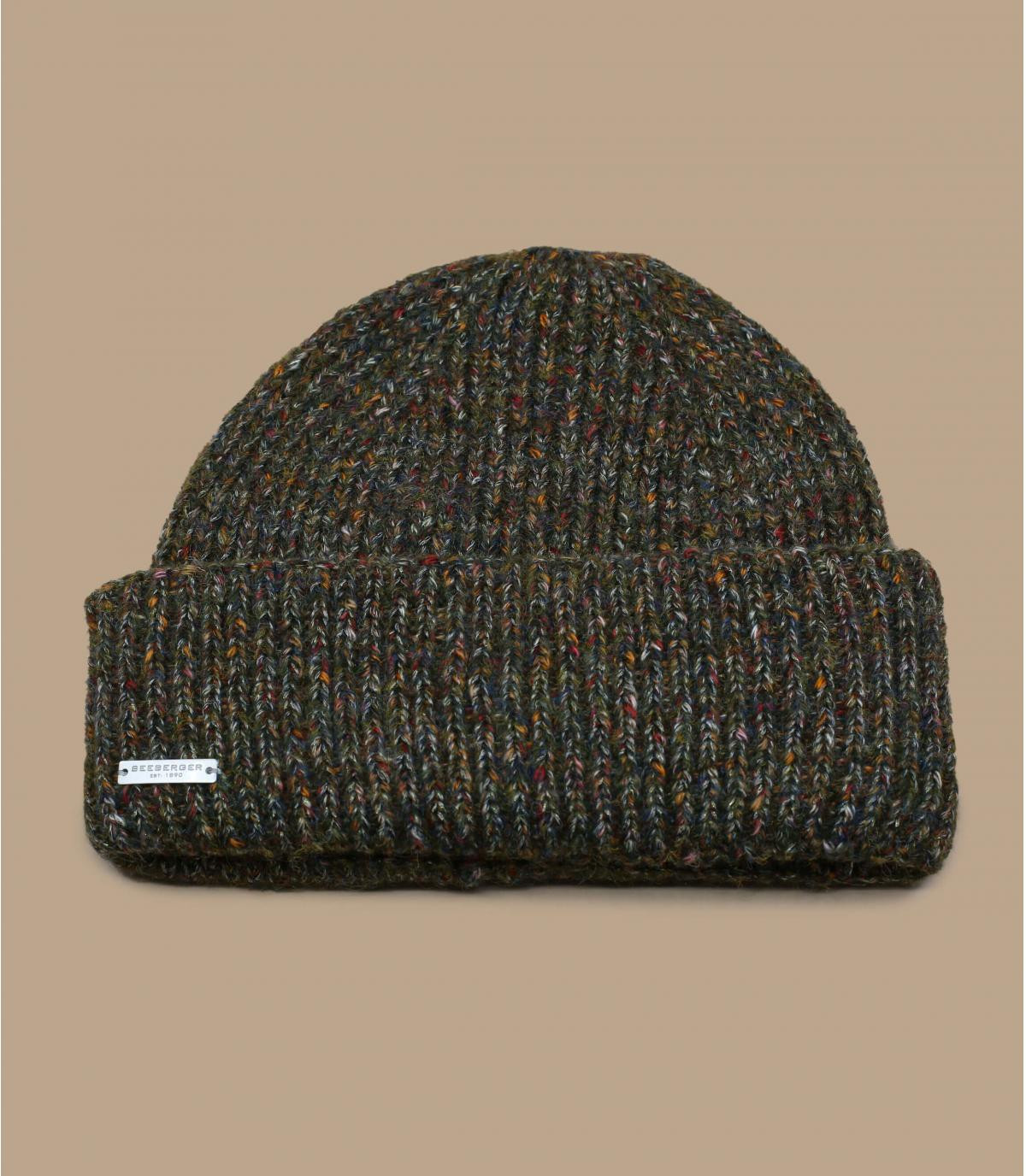 Toque in sprayed optic olive Seeberger